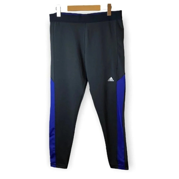 Adidas Techfit  Climalite Medium Compression Black & Purple Leggings - Picture 1 of 9